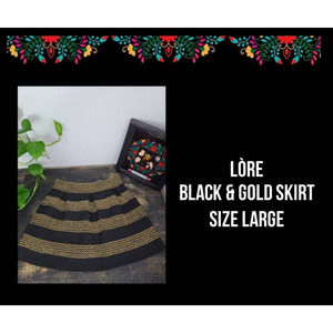 LÒRE | BLACK & GOLD SKIRT